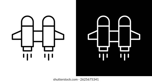 Icono de Jetpack colección de Vector. ilustración de signo de Vector