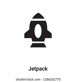 Jetpack icon vector isolated on white background, logo concept of Jetpack sign on transparent background, filled black symbol