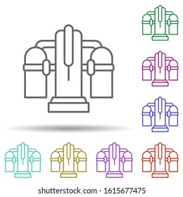 Jetpack, technology in multi color style icon. Simple thin line, outline vector of future world icons for ui and ux, website or mobile application