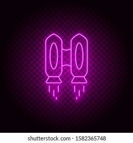 Jetpack, vector, neon icon illustration isolated vector sign symbol - insurance icon vector black - Vector