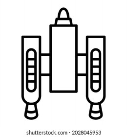 Jetpack Vector Outline Icon Isolated On White Background
