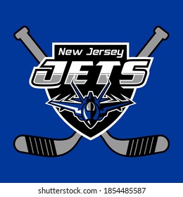 jets for hockey logo , simple and clean
