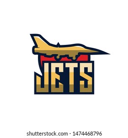 jets logo design vector illustration 