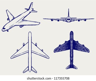 Jets symbols. Doodle style