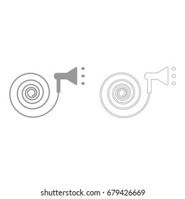 Jets of water irrigates  set  icon .