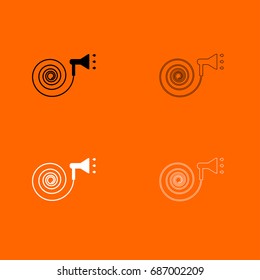 Jets of water irrigates  set  icon .