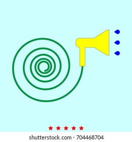 Jets of water irrigates  set  icon .