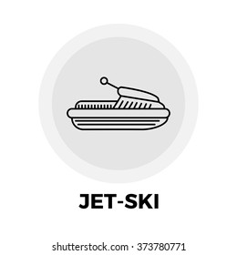 Jet-Ski icon vector. Flat icon isolated on the white background. Vector illustration.