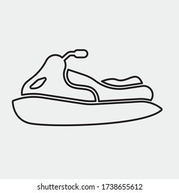 Jetski Vector Icon Illustration Sign