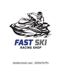 Jetski vector illustration, perfect for T shirt and event logo design