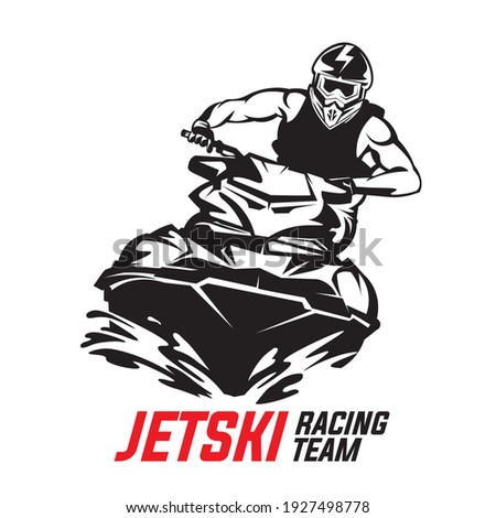 Jetski vector illustration, perfect for T shirt and event logo design
