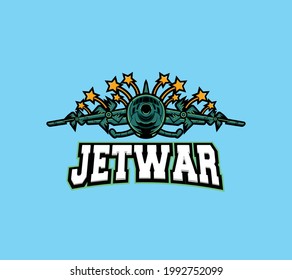 Jetwar esport logo gaming developer