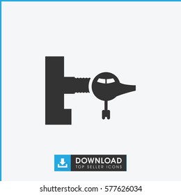 jetway icon illustration isolated vector sign symbol