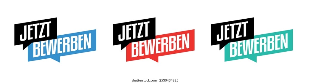 Jetzt bewerben, apply now in german language