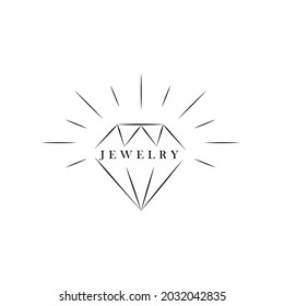 Plantilla de vector del logotipo de diamante Jevelry