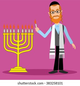 Jew with menorah