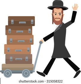 Jew with suitcases