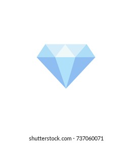 Jewel flat icon. Single high quality flat symbol of gambling for web design or mobile app. Color sign of casino for design logo, visit card, etc. Exclusive of gem.