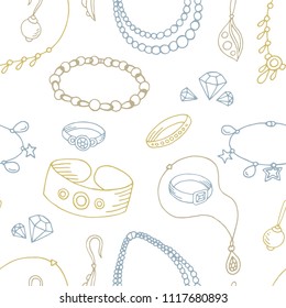 Jewel graphic color seamless pattern sketch background illustration vector