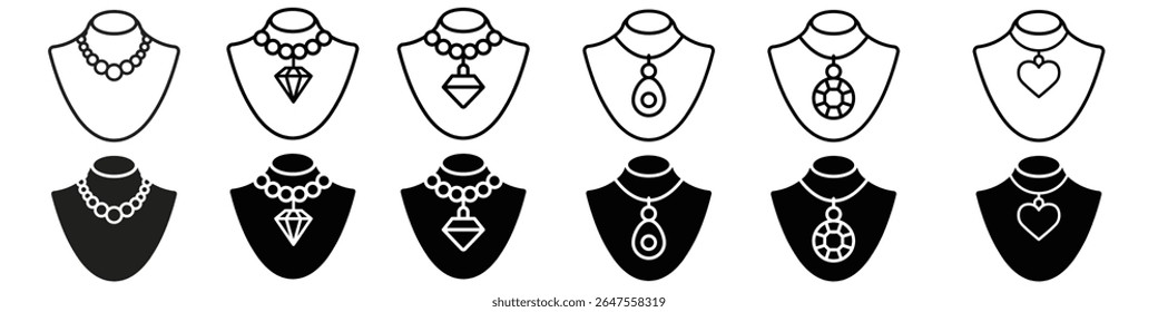 Jewel icon vector set. jewelry illustration sign collection. bijouterie symbol. Luxury logo. Gift web icons.