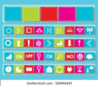 Jewel Icons Set for web buttons, Internet & Website icons, universal icons Vector