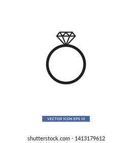 jewel ring icon vector illustration template