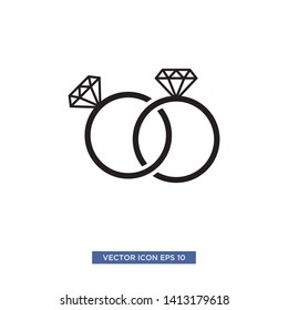 jewel ring icon vector illustration template