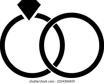 Jewel Ring Symbol Vektorgrafik Vorlage trendige Style-Illustration auf weißem Hintergrund.eps