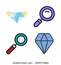 jewel vector icon set