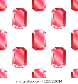 Jewel Vector Image. Gemstone Pattern