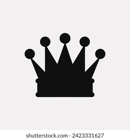 Jeweled crown icon - Simple Vector Illustration