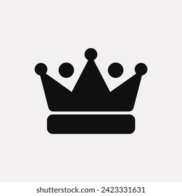 Jeweled crown icon - Simple Vector Illustration