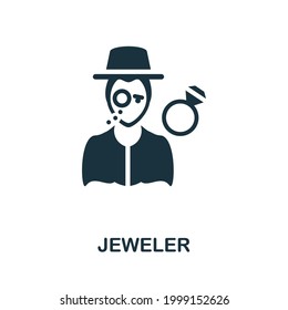 Jeweler icon. Simple element from jewelery collection. Creative Jeweler icon for web design, templates, infographics and more