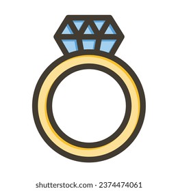 Jeweler Vector Thick Line Filled Colors Icon For Personal And Commercial Use.
