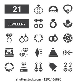 Jewelery Icon Set Collection 21 Filled Stock Vector (Royalty Free ...