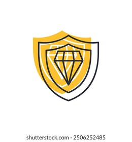 Jewelery Insurance icon vector illustration. Jewelery Insurance symbol isolated on white background