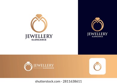 Jewelery ring store logo design