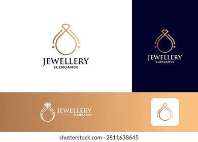 Jewelery ring store logo design