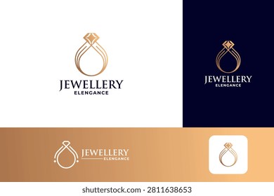 Jewelery ring store logo design