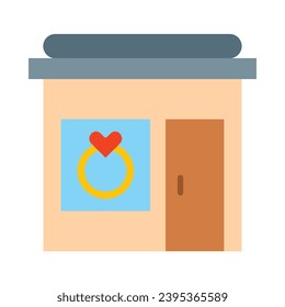 Jewelery Shop Vector Flat Icon For Personal And Commercial Use.
