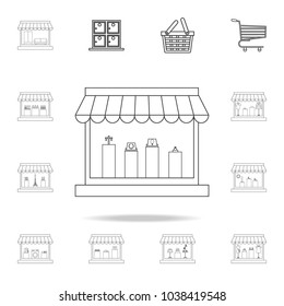 jewelery store icon. Detailed set of shops and hypermarket icons. Premium quality graphic design. One of the collection icons for websites, web design, mobile app on white background