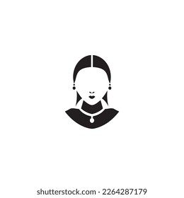 jewelery woman logo design abstract vector illustration