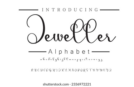 Jeweller Signature Font Calligraphy Logotype Script Font Type Font lettering handwritten