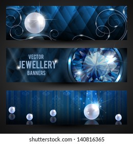 Jewellery banners set - eps10