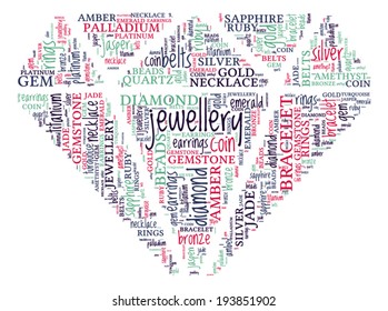 Jewellery Concept - Diamond Shaped Word Cloud