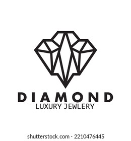 jewellery diamond luxury logotype company icon vector illustration template design