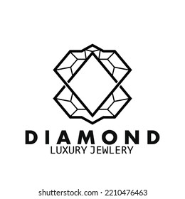 jewellery diamond luxury logotype company icon vector illustration template design