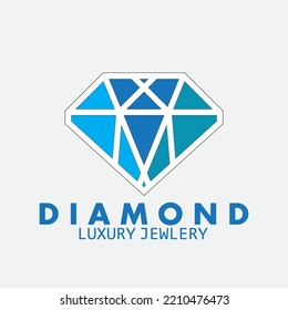 jewellery diamond luxury logotype company icon vector illustration template design