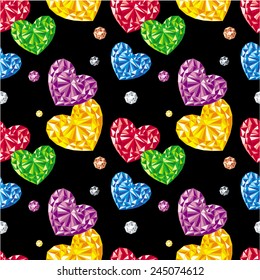 Jewellery hearts pattern