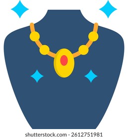 Jewellery Icon Flat Vector Illustration